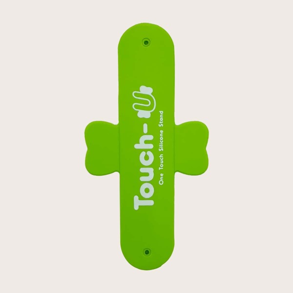 

1pc Phone One Touch Silicone Stand, Green