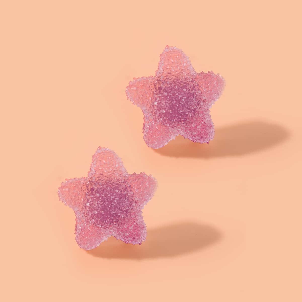 

Star Design Stud Earrings, Purple