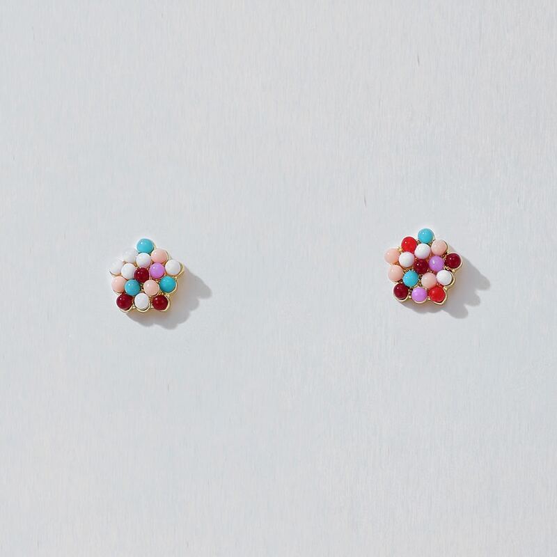 

Beaded Stud Earrings, Multicolor