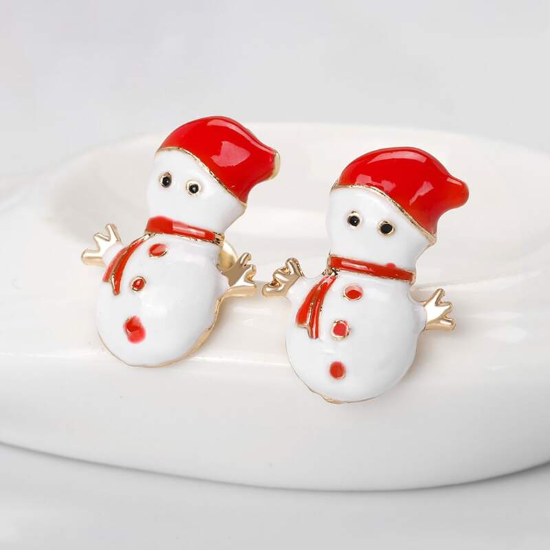 

Snowman Stud Earrings, Multicolor