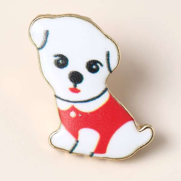 

Cartoon Dog Brooch, Multicolor