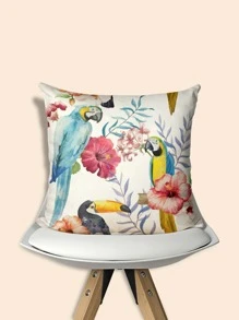 鸚鵡圖案靠墊套不附帶墊芯