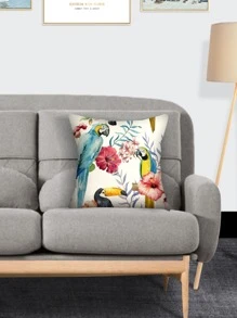 鸚鵡圖案靠墊套不附帶墊芯