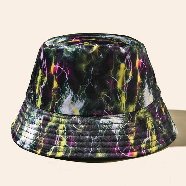 

Thunder Pattern Bucket Hat, Multicolor
