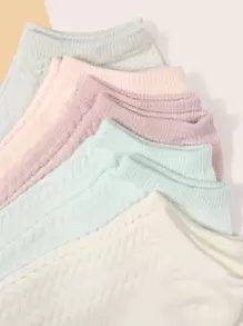 5pairs Plain Ankle Socks - Multicolor - View 4