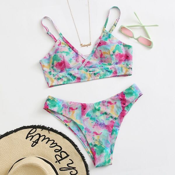 

Tie Dye Bikini Swimsuit, Multicolor