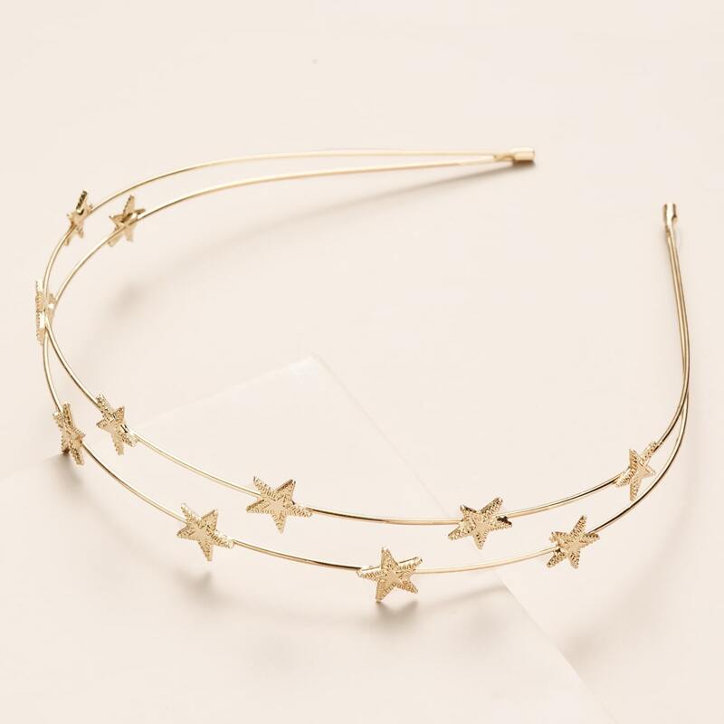 

Metal Star Hair Hoop, Gold