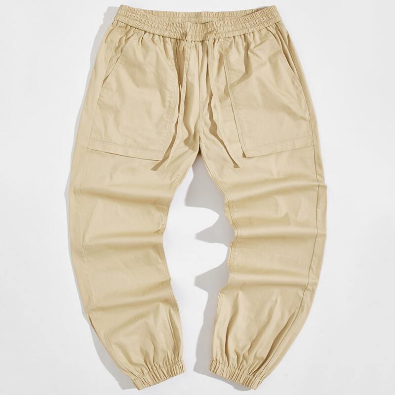 

Guys Drawstring Waist Slant Pocket Pants, Khaki
