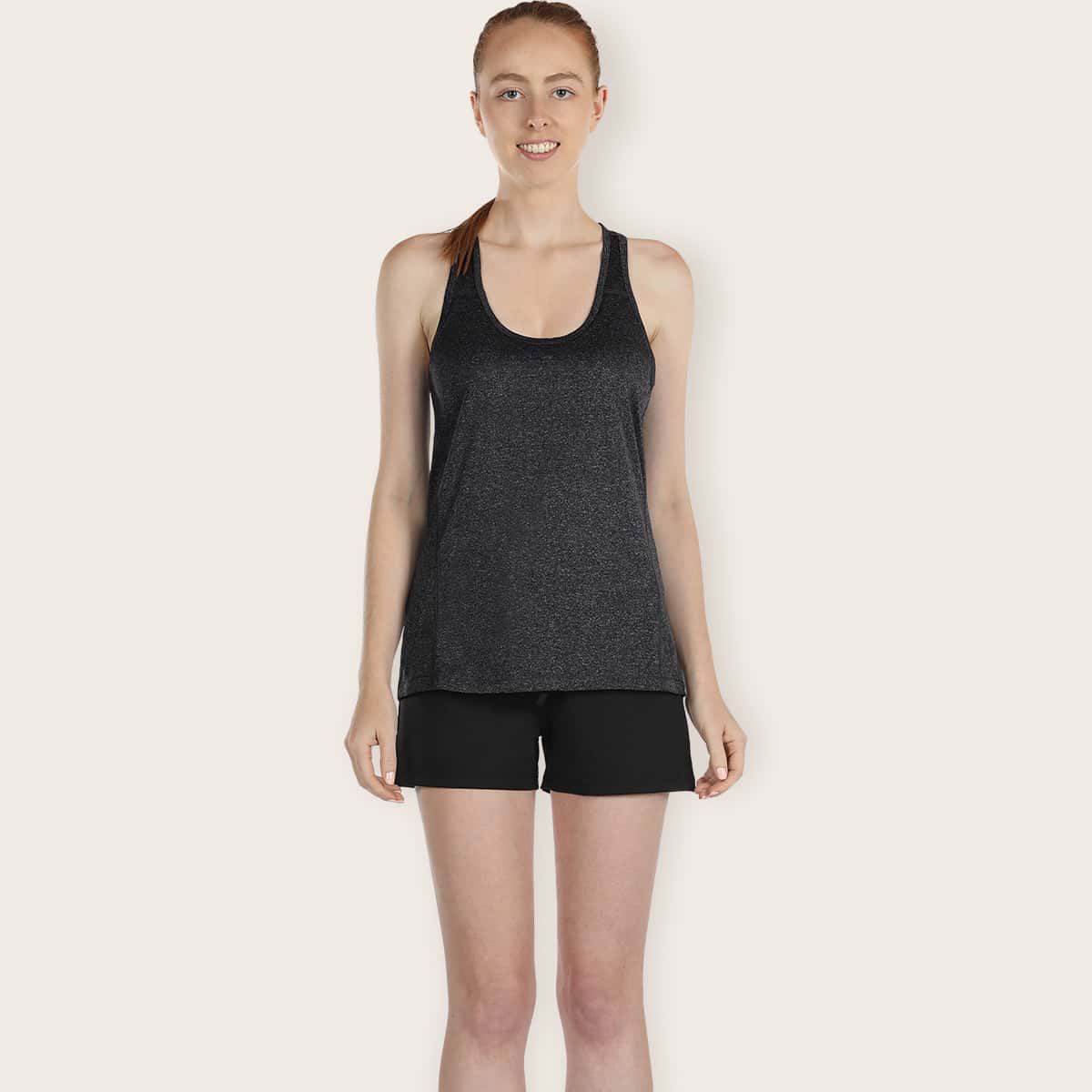 

Icyzone Racer Back Sports Tank Top, Black