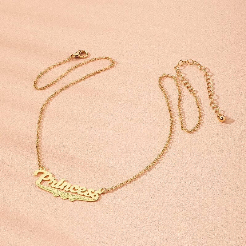 

Letter Decor Necklace, Gold