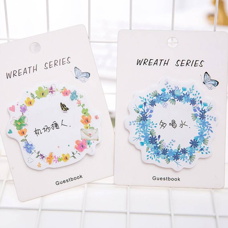 

4pack Wreath Sticky Note, Multicolor