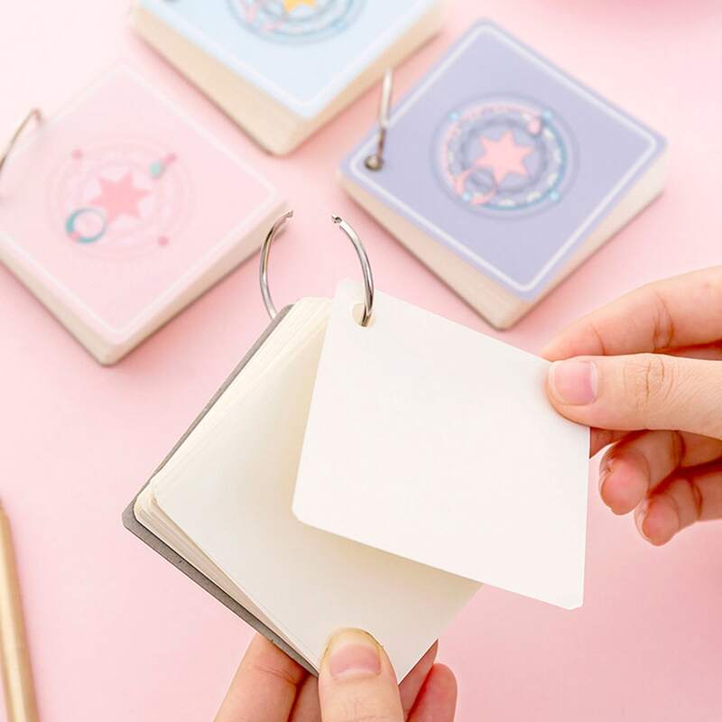 

1pc Random Star Ring Memo Pad, Multicolor