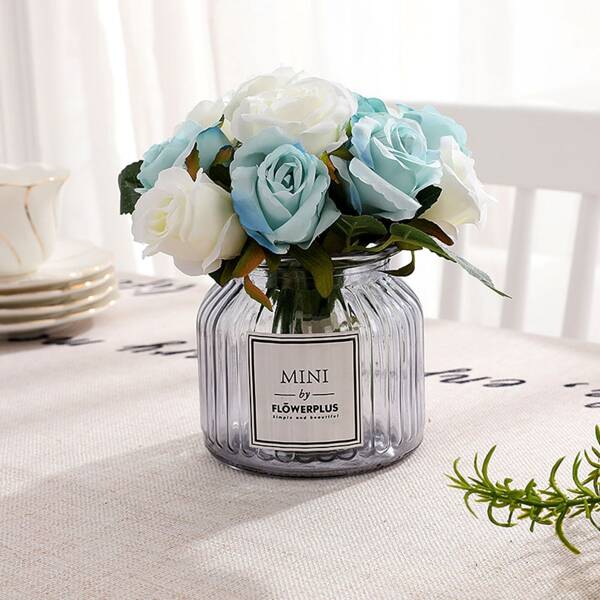 

12branches Artificial Rose, Blue