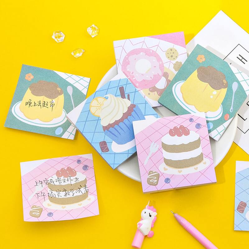 

4pack Cartoon Sticky Note, Multicolor