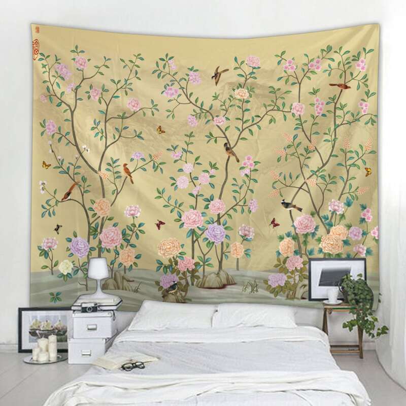 

1pc Floral Tapestry, Multicolor