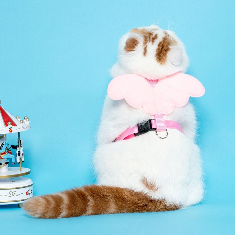 

1pc Adjustable Cat Harness & 1pc Cat Leash, Pink