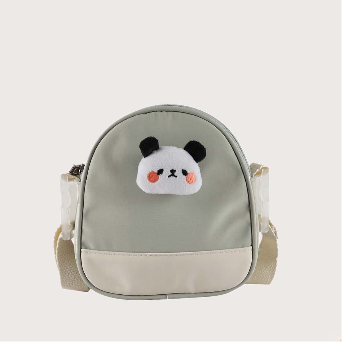 

Cartoon Panda Crossbody Bag, Pastel mint green