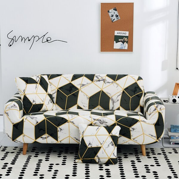 

Geometric Pattern Sofa Cover Without Cushion, Multicolor