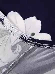 1 In Hoa Co Giãn Bọc Ghế, Polyester Hiện Đại In Hoa Bọc Ghế Ăn Cho Gia Đình - Nhiều màu - Xem 4