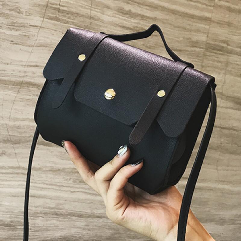 

Minimalist Flap Satchel Bag, Black