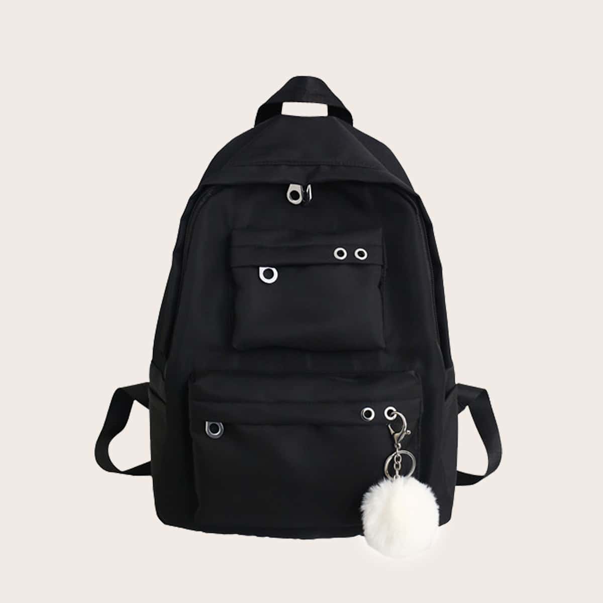 

Pocket Front Backpack, Black