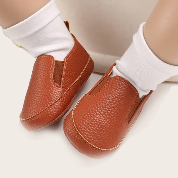 

Baby Boy Minimalist Slip On Sneakers, Coffee brown
