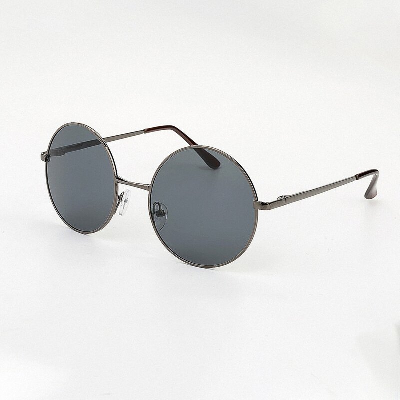 

Guys Metal Round Frame Sunglasses, Dark grey