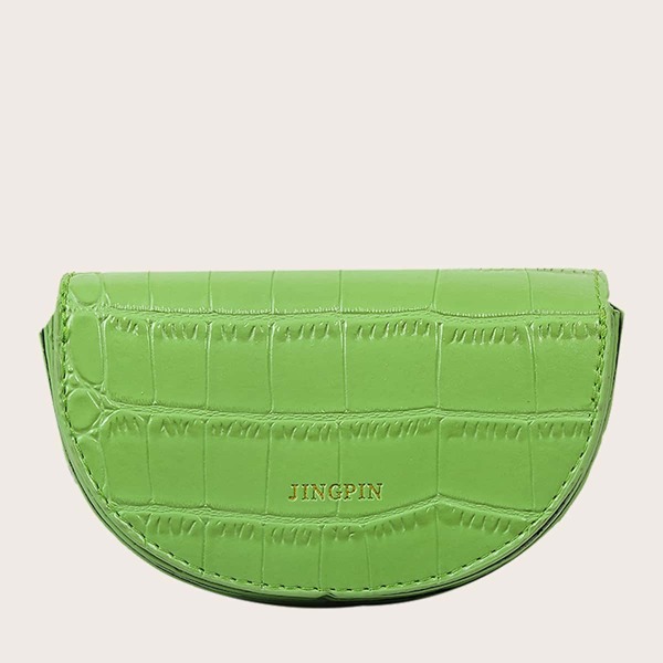 

Girls Stone Embossed Saddle Bag, Green