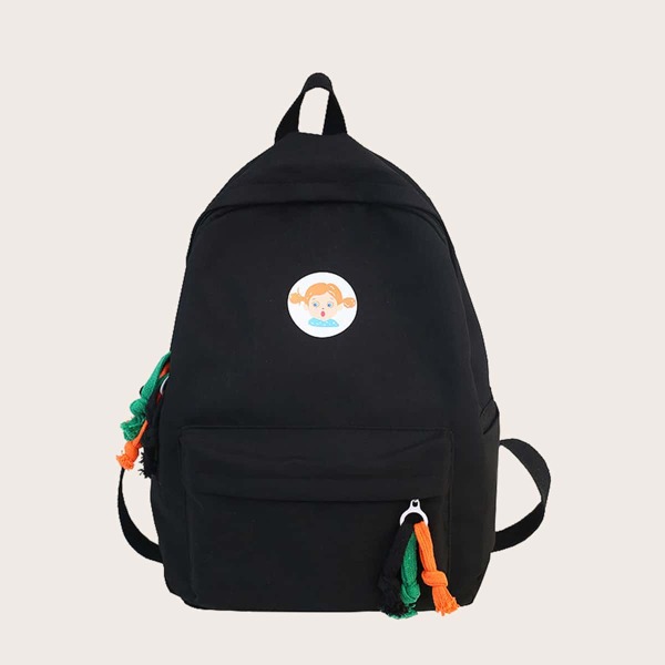 

Kids Pocket Front Large Capacity Backpack, Black
