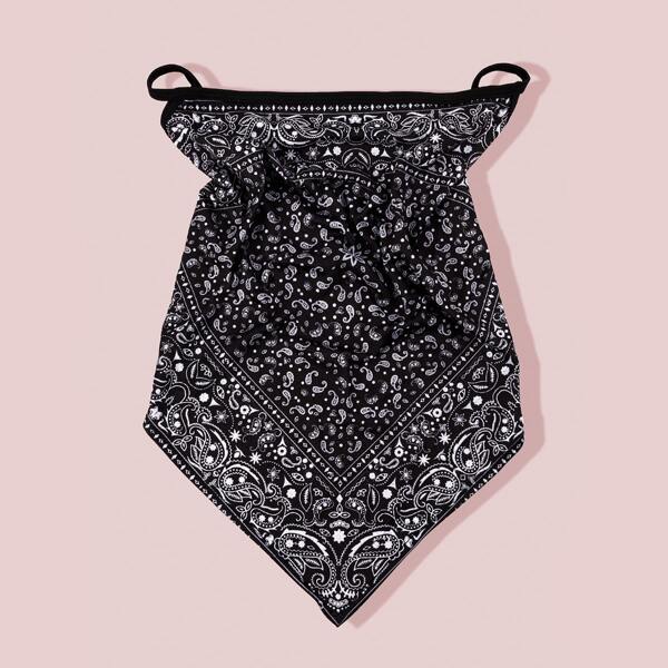 

Men Retro Printed Sun Protection For The Face, Black and white