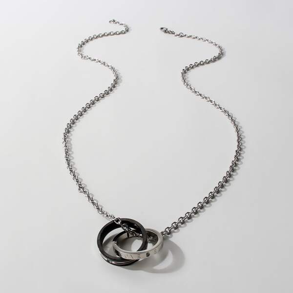 

Men Round Link Necklace, Multicolor