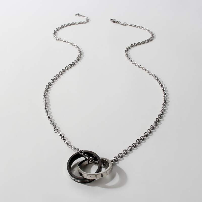 

Guys Round Link Necklace, Multicolor