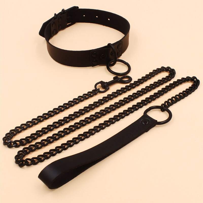 

Buckle Belt Choker & Chain, Black