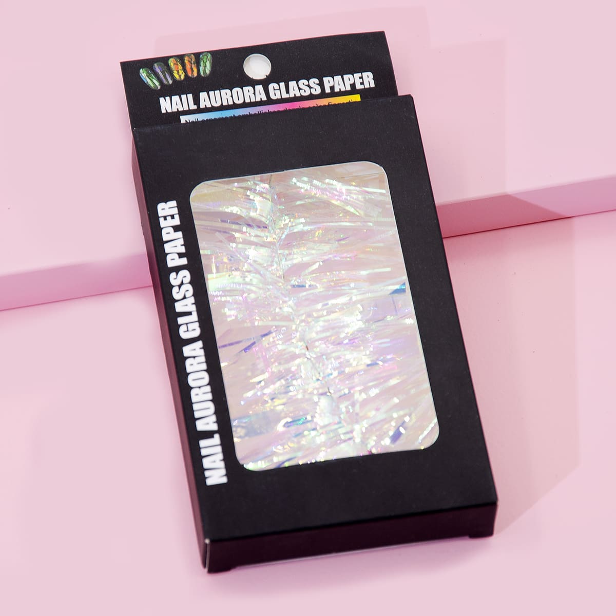 

1box Nail Aurora Glass Paper, Multicolor
