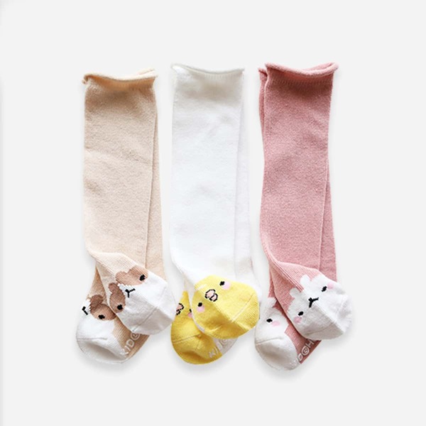 

3pairs Baby Cartoon Graphic Socks, Multicolor