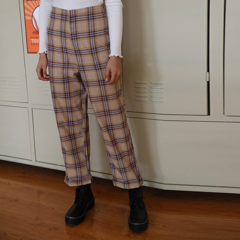 

Plaid Print Pants, Multicolor