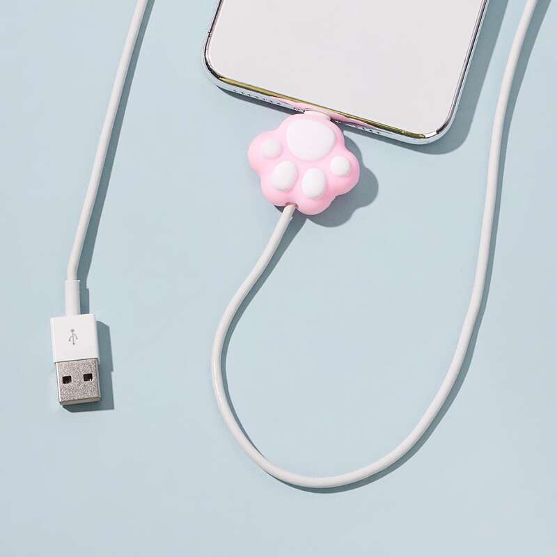 

Cat Paw iPhone Data Cable, White