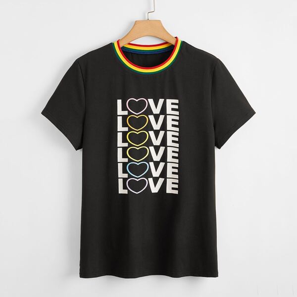 

Plus Letter Graphic Tee, Black