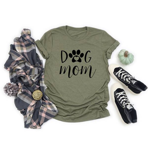 

Plus Letter Graphic Roll Up Sleeve Tee, Dark green
