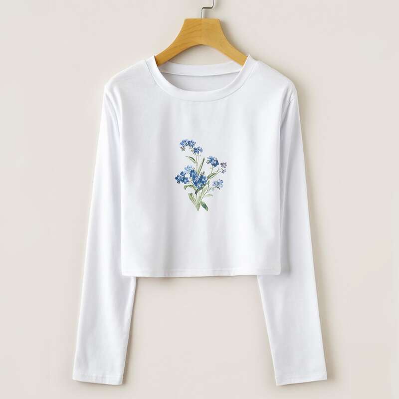 

Flower Graphic Tee, White