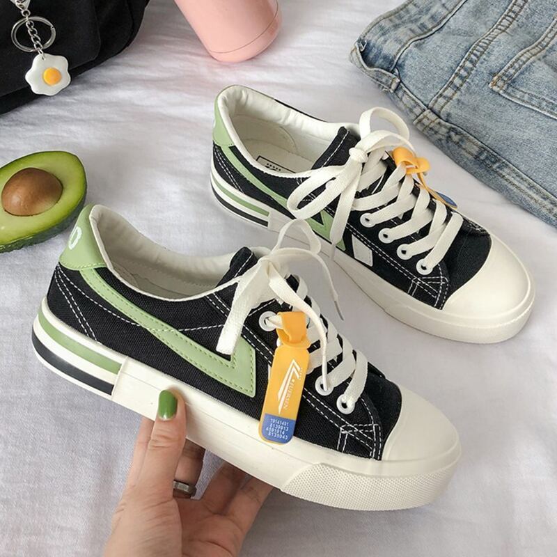 

Lace-up Canvas Sneakers, Multicolor