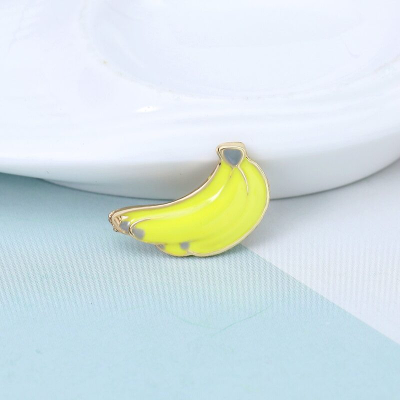 

1pc Banana Brooch, Yellow