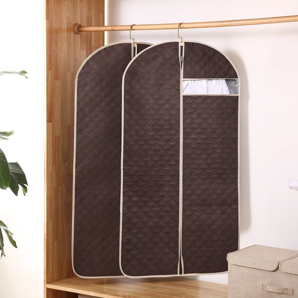 

1pc Clothes Dust Cover, Coffee brown