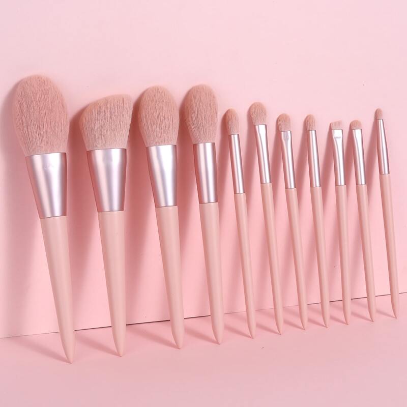 

15pcs Powder Makeup Brushes Set, Pink