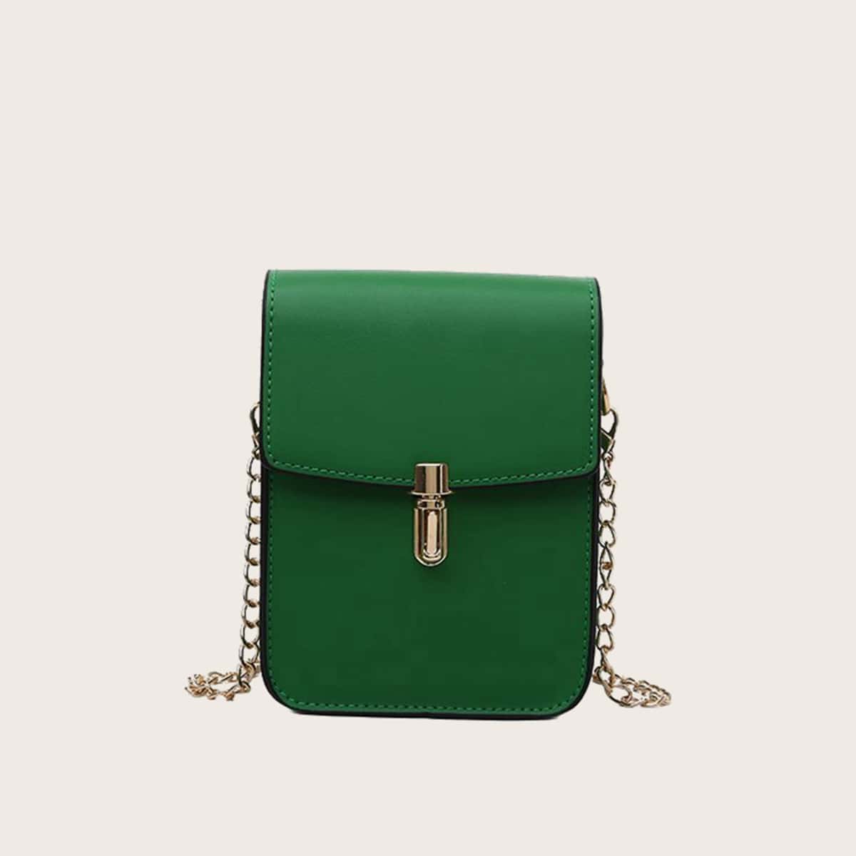 

Simple Chain Crossbody Bag, Green