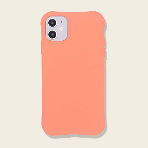

1pc Solid iPhone Case, Orange