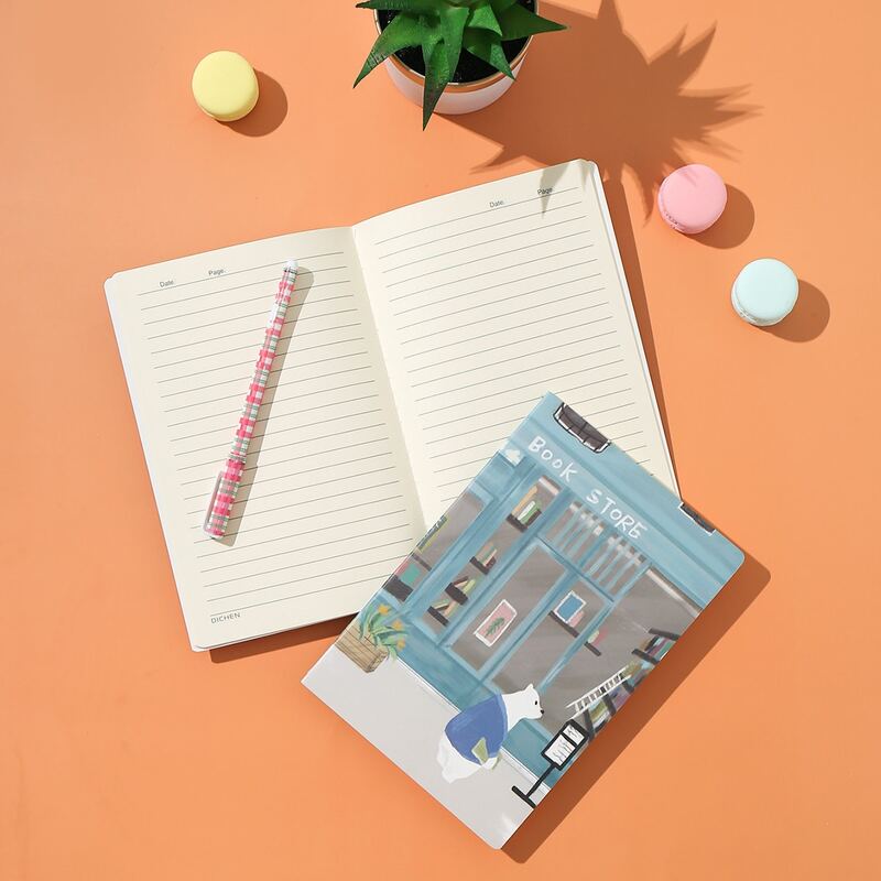 

4pcs Cartoon Notebook, Multicolor