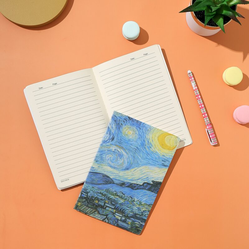 

4pcs Oil Painting Notebook, Multicolor