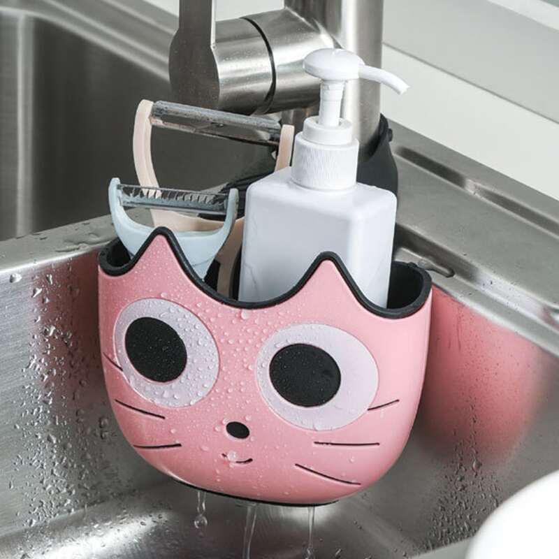 

1pc Cartoon Graphic Drain Basket, Pink