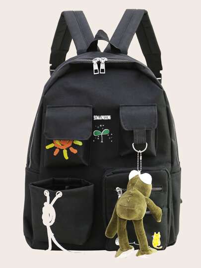 Рюкзак с камуфляжным принтом и карманом